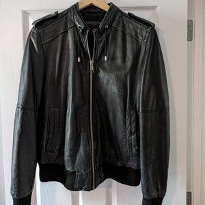 Genuine Leather Bomber Jacket